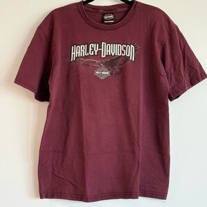 Harley-Davidson Men's Burgundy Short Sleeve Tee